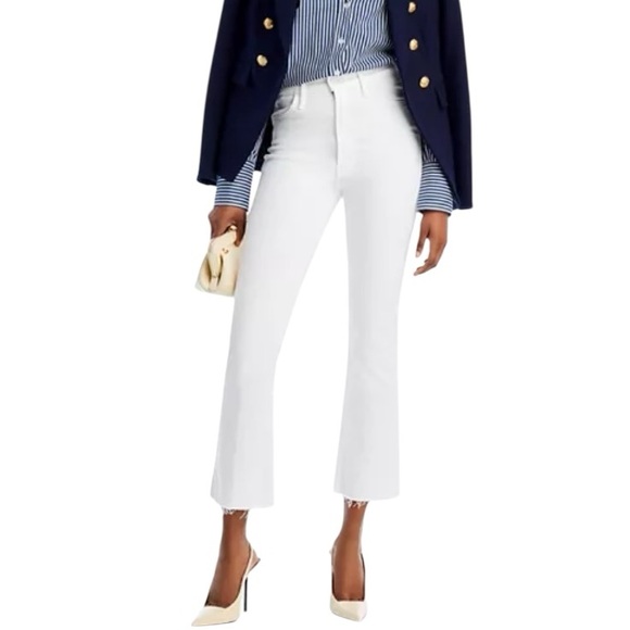 MOTHER White Cropped Flare Jeans - Picture 11 of 11